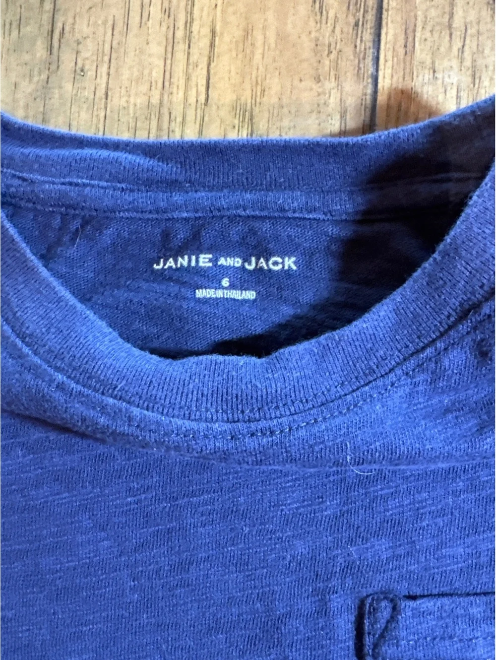 Janie and Jack Navy Blue Pocket T-Shirt Boys Size 6T